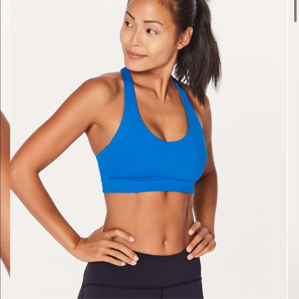 Lululemon Break Free Bra Nulux Amalfi Blue Size 2